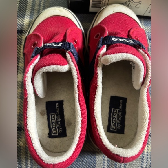 Toddler Ralph Lauren Polo sneakers red gardener vulcanized Toddler size 8 - Picture 6 of 8